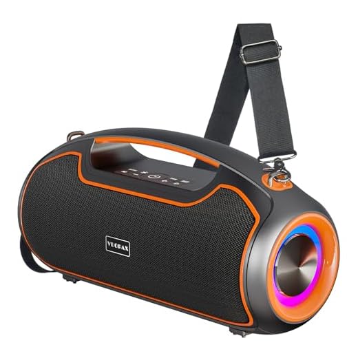 Portable Bluetooth Speakers Wireless, 200W Peak Loud Sound and Deep Bass for Party, IP65 Waterproof Outdoor Speaker w/ 2*Subwoofer/Tweeter/DSP/Bass Boost/Fast Charging/TWS/TF/USB/AUX, 24H Playtime