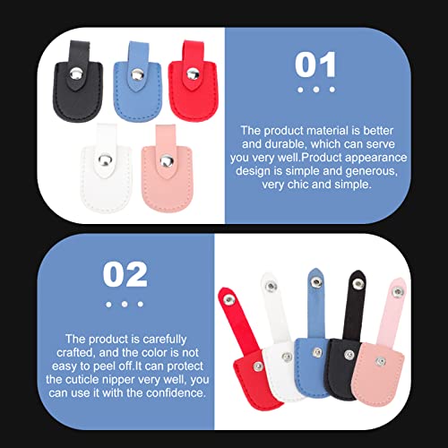 Minkissy Nail Protector 5Pcs Skin With Case Artist Art Random Cuticle Sleeve: Pedicure Guard Cutter Embroidery Travel Scissors Decorative Scissor Cover Men Storage For Organizer Nail Trimmer #TOP5
