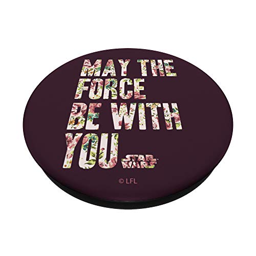 Star Wars May The Force Be With You Floral Text Fill Popsockets Grip And Stand For Phones And Tablets #TOP1
