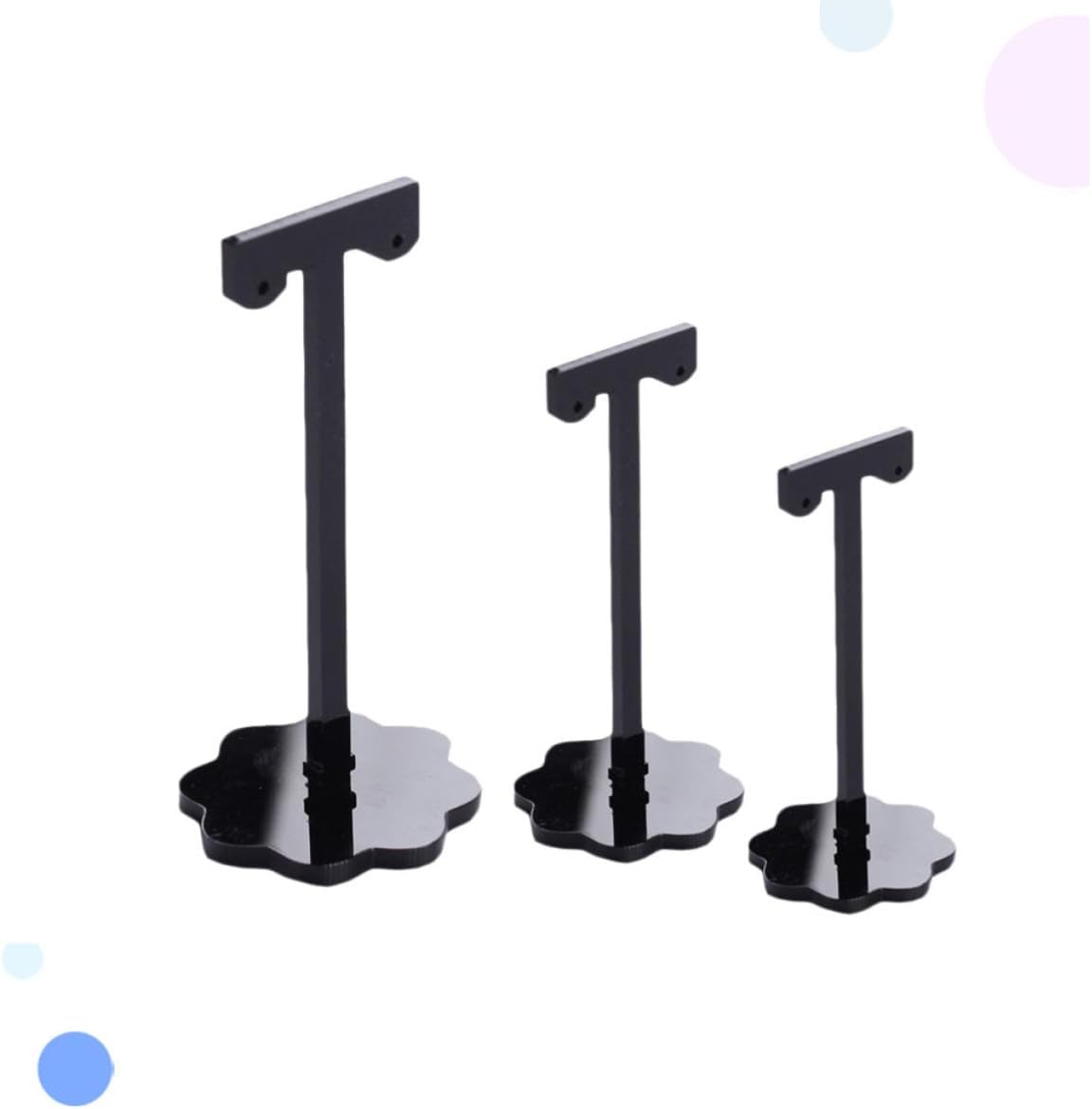 VALICLUD Acrylic T Shape Earrings Jewelry Holder Set Display Rack 3pcs image 4