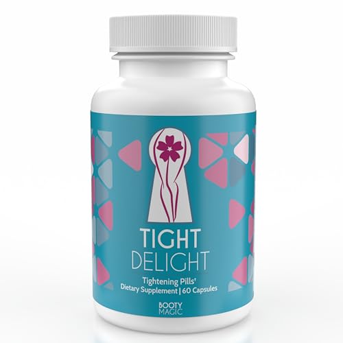 Booty Magic Tight Delight Vaginal Tightening Pills Dietary Supplement Capsule Formula for Feminine Care Support with Kegel Wellness Focus and Discreet Daily Tightening Aid 60 Count Bottle