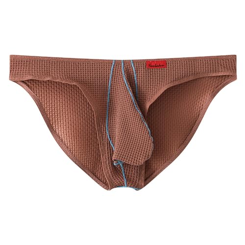 Men's Sexy Waffle Briefs Underwear Thin Stretch Bikini Shorts Classics Panties Soft No Fly Seamless Underpants