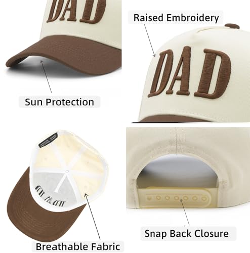 Image of Dad Hats for Men, Vintage Two Tone Hat, New Dad Gifts for Husband, Fathers Day Birthday Gifts from Daughter Son Wife