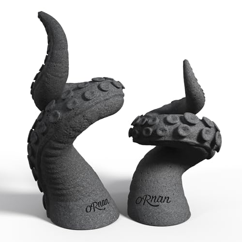 Reclaimed Stone Octopus Candlestick Holders