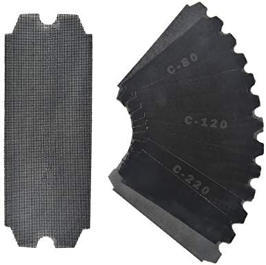 SCOTTCHEN Drywall Sanding Screen Mesh Sheet 4-3/16" x 11-1/4" Grit #80,120,220-18pcs