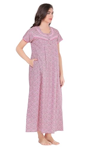 Image of AV2 Women Printed Cotton Nightwear Nighty|Womens Night Wear Maxi -7279