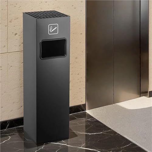 Elegant Gold Indoor Outdoor Trash Can with Removable Inner Bucket - Durable Iron & Baking Paint Finish - Ideal for Offices, Hotels, and Home Use