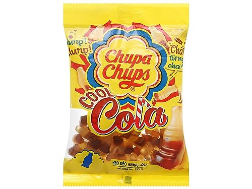 Chupa Chups Cool Cola Jelly | Chewy Cola Flavoured Gummy Candy with Real Soft Texture | Fun Party Treats and Snacks for Kids and Adults | Resealable Pack Ideal for Sharing | 160g