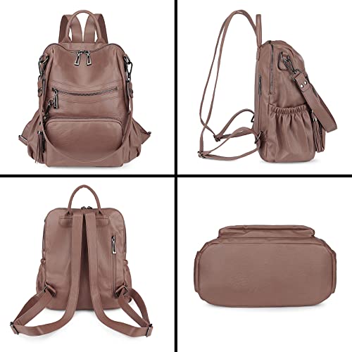 Uromee Travel Backpack Purse For Women Vegan Leather Ladies Fashion Tassel Shoulder Bag Convertible #TOP4