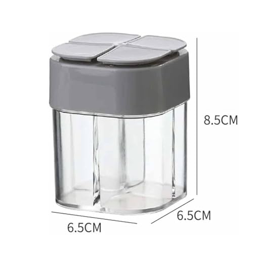 4 in 1 Gewürzstreuer Camping, Camping Zubehör, Campings Küche Gewürzgläser, Campings Ausrüstung für Camping-Grillpartys, Ausflüge und Exkursionen im Freien