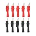 Metal Clips Clamp Assortment P2008 10PCS Insulation Metal Clips Red and Black Electric Testing Wire Clamps Charging Clips Accessories for Multimeter Probe Test Cable Electrical Battery Clamp