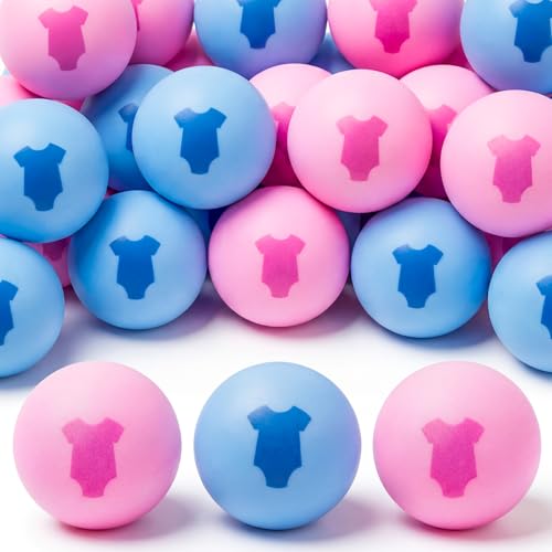Balles de tennis de table pour animations ludiques de baby shower fille ou garçon