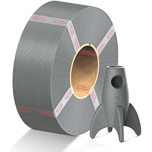 ANYCUBIC PETG Filament Refill 1.75mm, 3D Printer Filament for Reusable Spools, Dimensional Accuracy +/- 0.02mm, Print with Most FDM 3D Printers, Intelligent Identification, 1KG Texture Grey