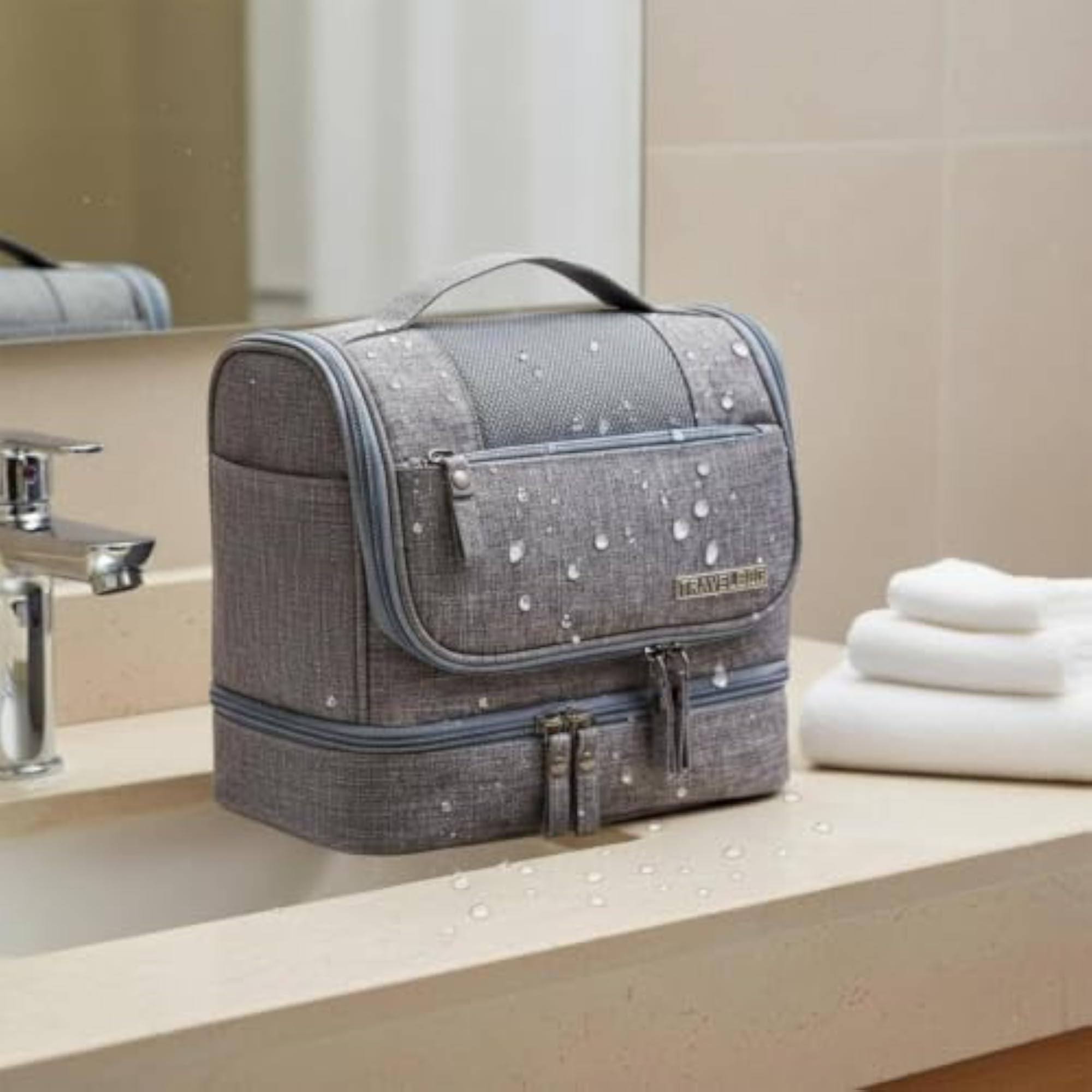 Waterproof Travel Wash Bag, Large Capacity Makeup Bag