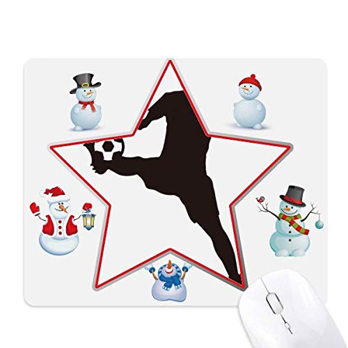 Tapis de souris bonhomme de neige Silhouette ergonomique et glisse douce