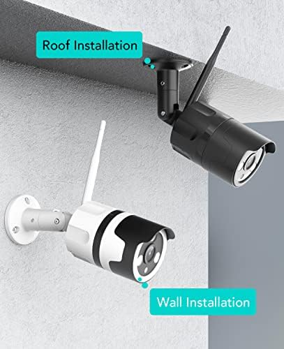 NETVUE Outdoor Security Camera, Outdoor Camera, CCTV Camera with 65ft Night Vision, Motion Sensor, Instant Alert, 2-Way Audio, Compatible with Alexa, Stable WiFi Connection, 2022 Upgraded, Black