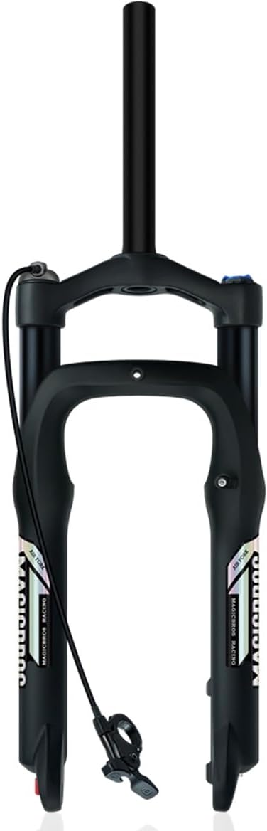 20/26 Inch Snow Beach Bike Suspension Fork Fat 4.0" Tire Bike Front Forks Travel 120mm Air Fork 1-1/8" Straight QR 9 * 135mm Adjustable Rebound