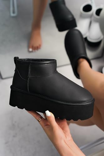 Image of Project Cloud 100% Genuine Leather Platform Ankle Boots for Women