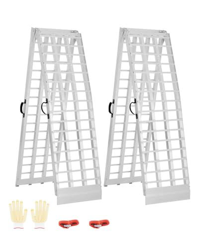 VEVOR Aluminum Ramps, 2000 lbs, 2Pcs Heavy-Duty Ramps with Wider Ramp Surface, Universal Stable Loading Ramp with Handles, Fit for ATV, UTV, Motorcycle, Electric Bicycle, etc