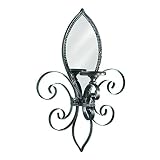 Smart Living Fleur-De-Lis-Mirrored Wall Sconce