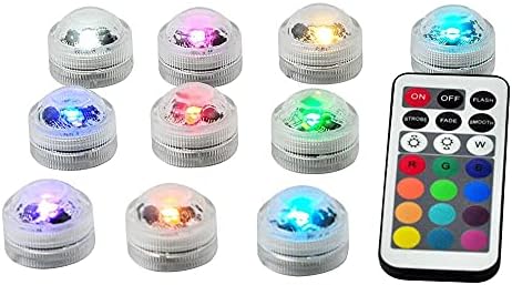 Afoosoo 12pcs Flameless LED Tea Light Candles Battery Operated Waterproof Submersible Decorative Lights for Christmas Wedding Centerpiece Halloween Party Lights (White Color)