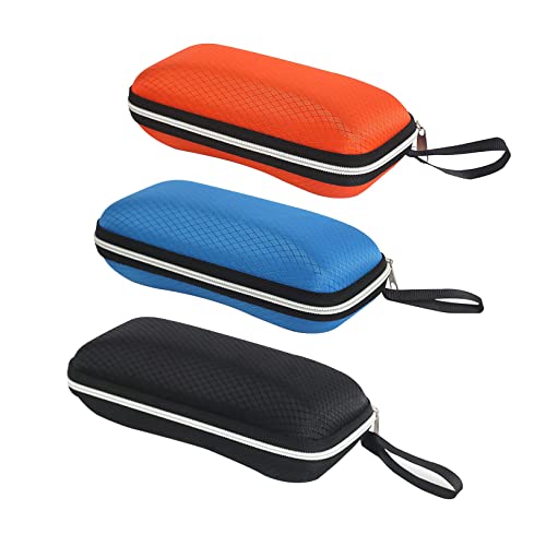 X-SHIYUN Unisex Semi-Hard Shell Sunglasses/Eyeglasses Cases(3 Pack), Protective Case For Glasses