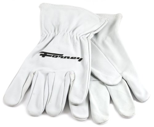 Forney 55263 Work Gloves, Unlined Goat Skin, Large, White
