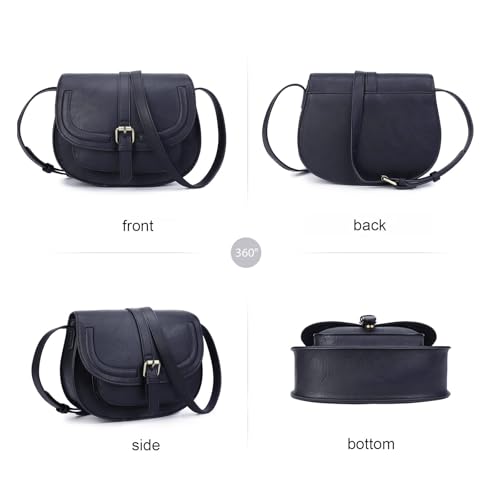 Image of AFKOMST Crossbody Bags for Women,Small Saddle Purse and Boho Cross Body Handbags,Vegan Leather
