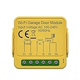 Autilyshop WiFi Smart Garagentor Switch Modul mit APP Fernbedienung Sprachsteuerung Timer Zeitplanung Echtzeit-Benachrichtigung und Verlaufsaufzeichnung für Alexa und Yellow(Wifi)