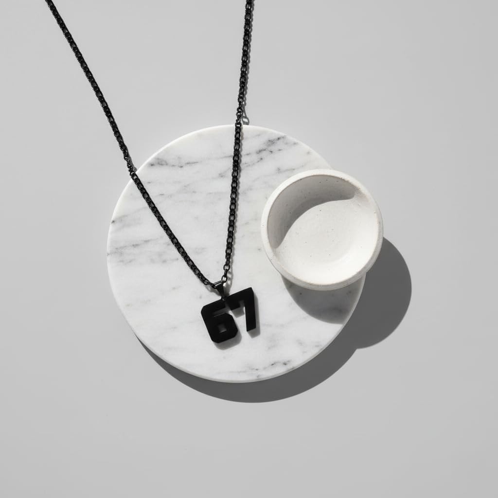 Acun 67 Pendant Necklace for Men & Women Meme Jewelry Hip Hop Streetwear & Football Chain - Image 3