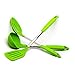 Quicklids Silicone and Stainless Steel Kitchen Utensils (Set of 3), Turner/Slotted Spoon/Ladle, Green