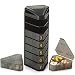 MEDCA Moisture Proof Weekly Stackable Pill Organizer - BPA Free, Weekly Pill Box Case with 3 Daily Compartments - Black Pill Box to Store Pills, Vitamins, Supplements