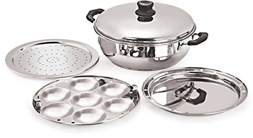 Image of Tosaa Big Induction Compatible Multi Purpose Kadai, 27 cm ,5 Plates, Silver