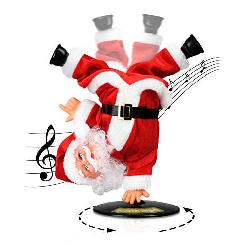 Sdenow Dancing Santa Claus, Upside Down Spinning Singing Electric Plush Christmas Toy Decorations, Fun Interactive Animated For Kids #TOP6