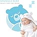 Snuggle Bear Baby Swaddle Blanket Wrap Cute Newborn Bear Onesie Ultra Soft Essential Wearable Swaddling Receiving Blanket Plush Ideal for Infant Baby Boy Girl 0-6 Months Perfect Baby Registry White