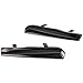 G-PLUS Mean Look Upper Headlight Cover Eyelids Replacement for 1999-2005 VW Compatible with Jetta MK4 1 Pair Black