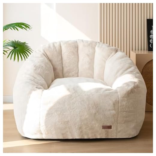 MAXYOYO Oversized Faux Fur Bean Bag Chair