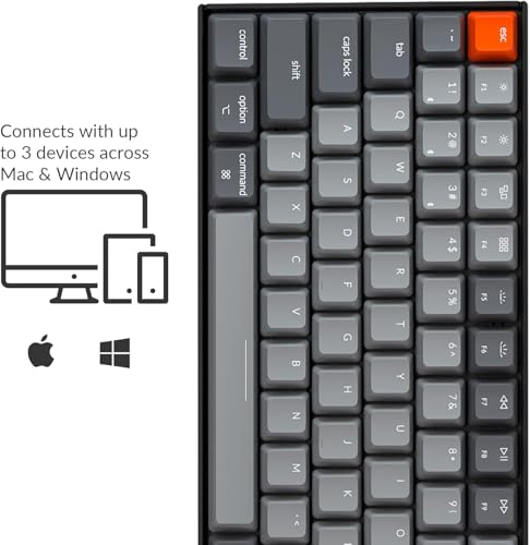 Image of Keychron K4 96% Layout 100 Keys Wireless Bluetooth 5.1 /Wired USB Mechanical Gaming Keyboard with Keychron Super Red Switch White LED Backlight N-Key Rollover for Mac Windows PC-Version 2