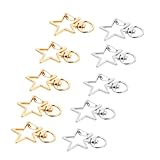 [ANDRESLAD] 10個 角星 キーホルダー ペンダント ゼンク 製 用 利なバッグやスー