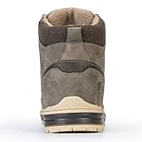 CC-Los Men's Winter Snow Boots with Sherpa Fleece Lining Waterproof Slip-Resistant Insulated Grey Size 9-9.5 - Image 5