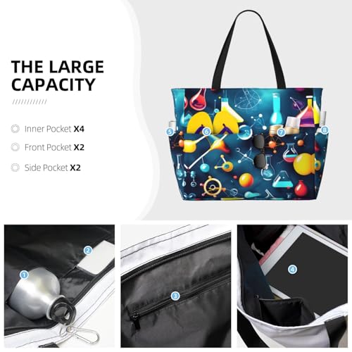 Sac de plage imperméable grand volume noir pour protéger vos objets de l'eau et du sable - 3