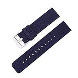 YGUK0J 12mm 14mm 16mm 18mm 20mm 22mm Cinturino in tela di nylon compatibile con Samsung Galaxy Watch 3 42mm 46mm Active 2 Gear S2 S3 cinturino da polso(Royal blue,22mm)
