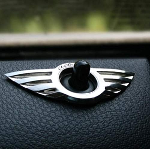 zhengming2 2Pcs Car Styling Insignia Emblem Wings Stickers Decoration Accessories For BMW Mini Cooper Door Lock Knobs