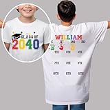 Class of 2038 Grow with Me Handprint Shirt for PreK to 12 2038 Graduation