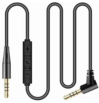 Geekria QuickFit Audiokabel Met Microfoon Compatibel Met Sony WH 1000xm4 Wh 1000xm3 Wh Ch710n Ch700n Wh H800 H900n Mdr Xb950bt Hoofdtelefoon Kabel 35 Mm Aux Vervangende Stereo Kabel Zwart 56ft