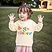 Geoyune Big Sister Sweatshirt for Baby Girls Cotton Shirt Long Sleeve Tops Toddler Girl Big Sis Announcement Tees Outfits 6 Years