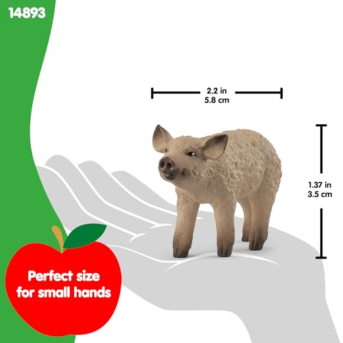 schleich FARM WORLD | Prosię świni wełnistej 14893 | Figurka zwierzęcia z farmy | Szczegółowa figurka kolekcjonerska | Prezent dla dziewczynek i chłopców | Od 3 lat | 2 × 6 × 4 cm