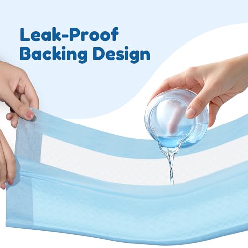 Image of Super Absorbent Waterproof Dog and Puppy Pet Training Pad, Housebreaking Pet Pad, 40-Count Extra Middle-Size, 30''X30'', Blue