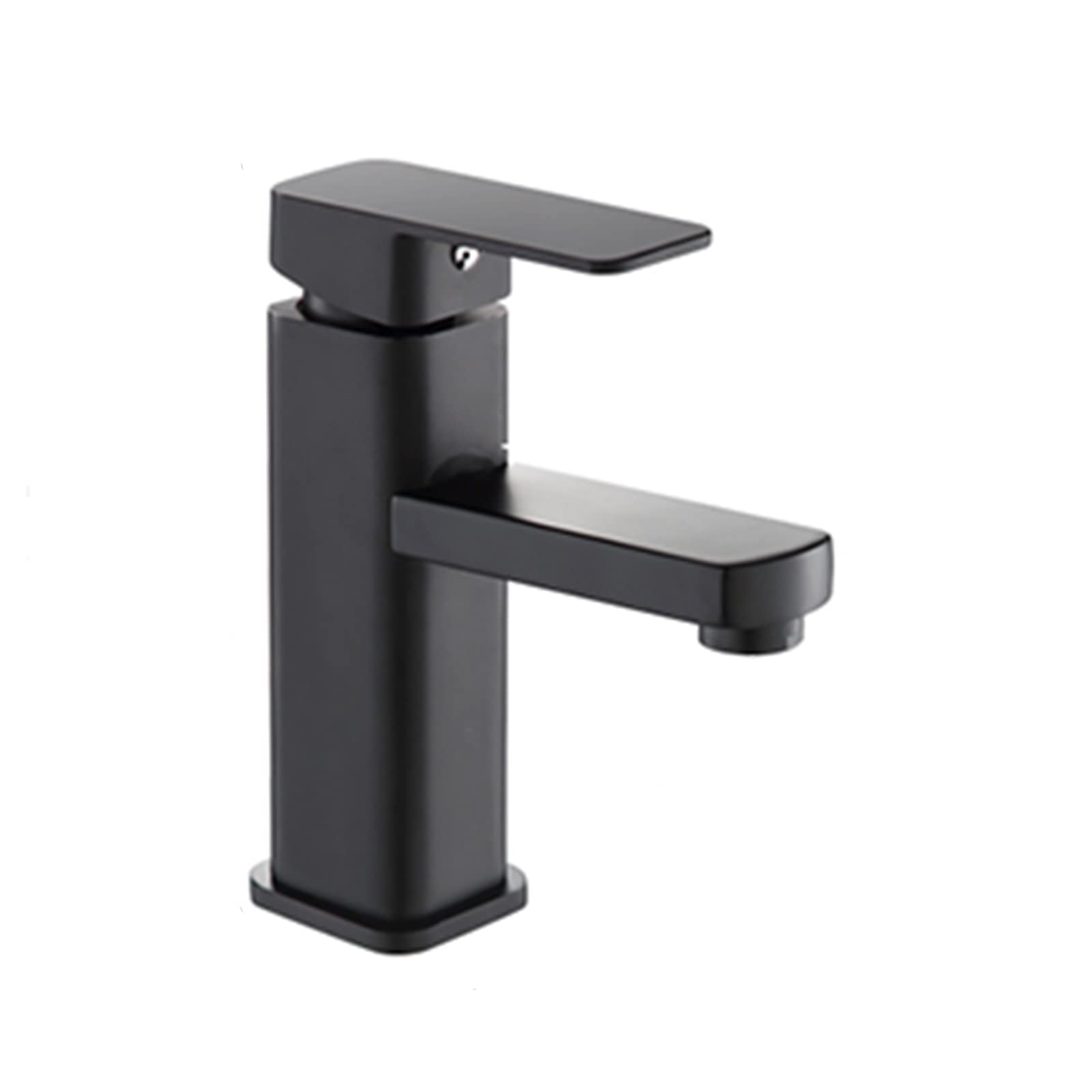 Robinet de salle de bain 1 trou mitigeur noir mat pour lavabo monotrou