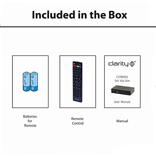 image for Clarity CSTBHD1 - Freeview Set Top Box 1080P with HDMI and Scart, Digi